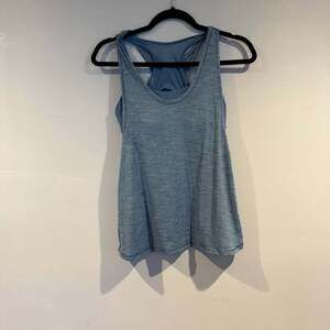 Lululemon No Limits Tank Top – Blue Heathered – Size 8 – Built-In Bra